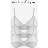 Ayyıldız 556 Beyaz 3'lü Sütyen