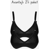 Ayyıldız 556 Siyah 2'li Sütyen