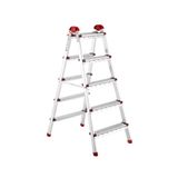 AYYILDIZ Çift Çıkışlı Katlanabilir Ev Tipi Merdiven 5+5 Basamak | Galvaniz Kaplama Profil Merdiven, 150 kg taşıma kapasitesi