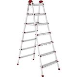 Ayyıldız Çift Çıkışlı Katlanabilir Ev Tipi Merdiven 7+7 Basamak Galvanizli - Çok Renkli