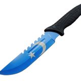 Ayyıldız MF033BL Mavi Av Bıçağı 31cm - Testere Detaylı Bıçak, Kılıflı, Plastik Sap