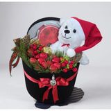 Ayyıldız Oval Yılbaşı Hediye Kutusu – Peluş Ayılı