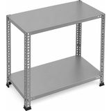 Ayyıldız Raf 2 Katlı Çelik Raf 31X93X100 cm – Dayanıklı Metal Depolama Rafı – Ev Tipi Ayakkabı Rafı - Gri - RENK