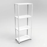 Ayyıldız Raf 31X93X150 cm 4 Katlı Modüler Çelik Raf Sistemi – Elektrostatik Fırın Boyalı Çok Amaçlı Depolama ve Ayakkabılık Rafı - Beyaz