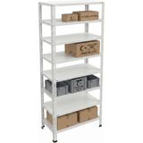 Ayyıldız Raf 31X93X200 cm 8 Katlı Modüler Çelik Raf Sistemi – Elektrostatik Fırın Boyalı Çok Amaçlı Depolama ve Ayakkabılık Rafı - Beyaz