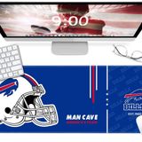 AYYQHC Büyük Oyun Mouse Pad, Dikişli Kenarları ile Genişletilmiş Masa Mousepad Futbol Bilgisayar Klavye Pedi, Spor Hayranları için Mavi Tasarım, 80 x 30 cm
