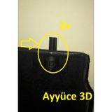 Ayyüce 3d, Mini Cooper R56 Bagaj Pandizot Pimleri, 2x, Siyah