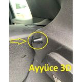 Ayyüce 3d, Renault Clio 5 Bagaj Pandizot Ayağı Pimi, 2x, Siyah