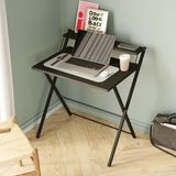 Ayz Katlanır Çocuk Çalışma Masası Raflı Laptop Masası Bilgisayar Masası Küçük Çalışma Masası Çocuk Öğrenci Ders Masası Dobo2 - Siyah