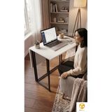 AYZ Katlanır Masa Katlanabilir Yemek Masası Mutfak Masası Balkon Masası Açılır Kapanır Portatif Çok Amaçlı Çalışma Masası Worker2 Siyah- Beyaz