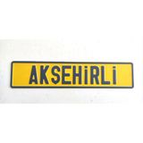 Ayz Markalama Dekor Plaka,isim Yazılı Plaka, Süs Plakası, Oto Plaka, Isme Özel Plaka, Araba Plakası - Lacivert - Sarı