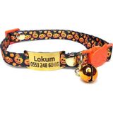 Ayz Markalama Gold Güvenlik Kilitli Kedi Tasması, Isimli Kedi Tasması, Kedi Isimlik, Kedi Künyesi, Safety Click Tasma, Sallanmayan Künye - Turuncu