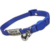 Ayz Markalama Güvenlik Kilitli Isimli Kedi Tasması, Isimlikli Kedi Tasması, Sallanmayan Kedi Künyesi, Safety Click Tasma - Mavi - Orta Boy
