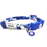 Ayz Markalama Güvenlik Kilitli Isimli Kedi Tasması, Sallanmayan Isimlik, Kedi Künyesi, Kedi Isimlik, Safety Click - Mavi