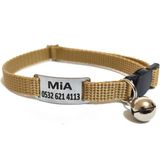 Ayz Markalama Güvenlik Kilitli Isimli Kedi Tasması, Sallanmayan Isimlik, Kedi Künyesi, Kedi Isimlik, Safety Click Tasma,köpek Tasması,köpek Isimlik - Küçük Boy - Altın