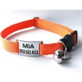Ayz Markalama Güvenlik Kilitli Isimli Kedi Tasması, Sallanmayan Isimlik, Kedi Künyesi, Kedi Isimlik, Safety Click Tasma,köpek Tasması,köpek Isimlik - Küçük Boy - Turuncu