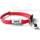Ayz Markalama Güvenlik Kilitli Isimli Kedi Tasması, Sallanmayan Isimlik, Kedi Künyesi, Kedi Isimlik, Safety Click Tasma,köpek Tasması,köpek Isimlik - Orta Boy - Kırmızı