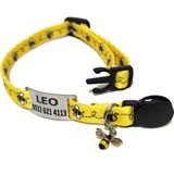 Ayz Markalama Güvenlik Kilitli Kedi Tasması, Isimli Kedi Tasması, Kedi Isimlik, Kedi Künyesi, Safety Click Tasma, Isme Özel Tasma - Sarı