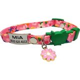 Ayz Markalama Güvenlik Kilitli Kedi Tasması - Pembe