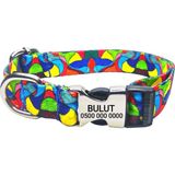Ayz Markalama Metal Kilitli Isimli Köpek Tasması ,köpek Künyesi, Köpek Isimlik, Köpek Boyunluk, Isme Özel Tasma - Kırmızı - Lacivert