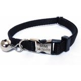 Ayz Markalama Metal Kilitli Kedi Tasması, Isimli Kedi Tasması, Kedi Isimlik, Kedi Künyesi, Isimli Köpek Tasması, Köpek Isimlik - Küçük Boy - Siyah