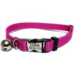 Ayz Markalama Metal Kilitli Kedi Tasması, Isimli Kedi Tasması, Kedi Isimlik, Kedi Künyesi, Isimli Köpek Tasması, Köpek Isimlik - Orta Boy - Pembe