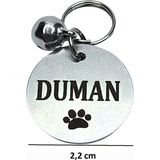 Ayz Markalama Paslanmaz Çelik Kişiye Özel Isimli Kedi ve Köpek Künyesi, Lazer Kazıma Isimlikler, Kedi Isimlik, Köpek Isimlik - Metalik Gri