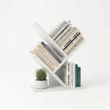 Ayz Masaüstü Kitaplık Masa Üstü Raf Mini Kitaplık Kitap Düzenleyici Kitap Rafı Çalışma Masası Ofis Organizer Ağaç - Beyaz
