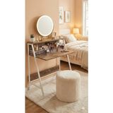 Ayz Piyano Çalışma Masası Oyuncu Masası Kahve Köşesi Makyaj Masası Çok Amaçlı Masa Beyaz - Çam - Beyaz - Ahşap - 74x48