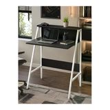 AYZ Piyano Siyah Çalışma Masası Modern Tasarım İç Raflı ve Üst Raflı Çok Amaçlı Masa Siyah Çam
