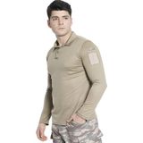 Ayz Vogel Tactical Polo Yaka Uzun Kollu Taktik/outdoor Tişört - Bej
