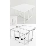Ayz Workcomo Katlanır Çalışma Masası Yemek Masası Mutfak Masası Balkon Masası Siyah Çam - 91x80
