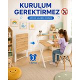 Ayz Yemek Masası Mutfak Masası 4 Kişilik Masa Çalışma Balkon Masası Namur Beyaz Çam - Beyaz - Atlantik Çam