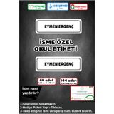Ayza Tasarım Düz Sade Sudan Geçirmez İsme Özel Okul Etiketi Defter Kalem Etiketi