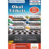Ayza Tasarım Isme Özel Okul Etiketi Isimli Etiket Kalem Defter Etiketi Sticker Kız Erkek Çocuk Araba Isim Etiketi - Çok Renkli