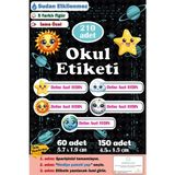 Ayza Tasarım Isme Özel Okul Etiketi Isimli Etiket Kalem Defter Etiketi Sticker Kız Erkek Çocuk Isim Etiketi - Çok Renkli