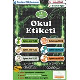 Ayza Tasarım Isme Özel Okul Etiketi Kalem Defter Etiketi Sticker Kız Çocuk Dinozor Figürlü Isim Etiketi Set-1 - Çok Renkli