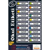 Ayza Tasarım Isme Özel Okul Etiketi Kalem Defter Etiketi Sticker Kız Çocuk Uzay Figürlü Isim Etiketi - Çok Renkli