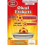 Ayza Tasarım Isme Özel Okul Etiketi Kalem Defter Etiketi Sticker Kız Erkek Çocuk Sarı Kırmızı Isim Etiketi - Çok Renkli
