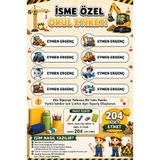 Ayza Tasarım İsme Özel Su Geçirmez Okul Etiketi Sticker Kişiye Özel Arabalı İsim Etiketi Kırtasiye Malzemeleri