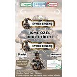 Ayza Tasarım İsme Özel Su Geçirmez Okul Etiketi Sticker Kişiye Özel Çocuk İsim Etiketi Kırtasiye Malzemeleri - Çok Renkli