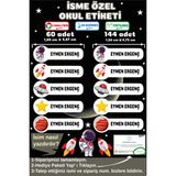 Ayza Tasarım Isme Özel Su Geçirmez Okul Etiketi Sticker Kişiye Özel Erkek Çocuk Isim Etiketi Kırtasiye Malzemeler - Çok Renkli