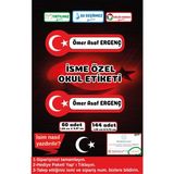 Ayza Tasarım Kalem Defter Kitap Etiketi İsim Etiketi Kişiye Özel Yapışkanlı Çocuk Okul Etiketi Kırtasiye - Çok Renkli
