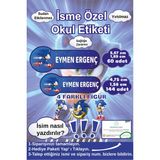Ayza Tasarım Kalem Defter Kitap Etiketi Isim Etiketi Kişiye Özel Yapışkanlı Erkek Çocuk Okul Etiketi Kırtasiye - Çok Renkli