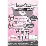 Ayza Tasarım Kalem Defter Kitap Etiketi İsim Etiketi Kişiye Özel Yapışkanlı Kız Çocuk Okul Etiketi Kırtasiye - Çok Renkli