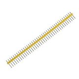 Ayzek 1x40 Erkek Header 40 Pin 2.54mm 180 Derece - Sarı - 10 Adet | Tek Sıra Dizilim, Dik Montaj, Breadboard Uyumlu, 2.54mm Adım Aralığı, Sarı Gövde