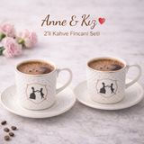 Ayzem Anne-Kız New Bone 2 Kişilik Kahve Fincan Takımı 90ml - 100 Adet - 90 ml