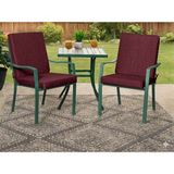 Ayzen Home 2 Adet 40X40CM Bahce ve Salon Takımı Için Bağcıklı Arkalıklı Sandalye Minderi - 40 x 40 cm - Bordo