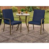 Ayzen Home 2 Adet 40X40CM Bahce ve Salon Takımı Için Bağcıklı Arkalıklı Sandalye Minderi - 40 x 40 cm - Lacivert