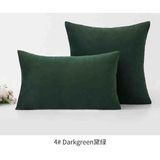 Ayzen Home 2li Kadıfe Kırlent Kılıfı - 30 x 50 cm - Koyu Yeşil